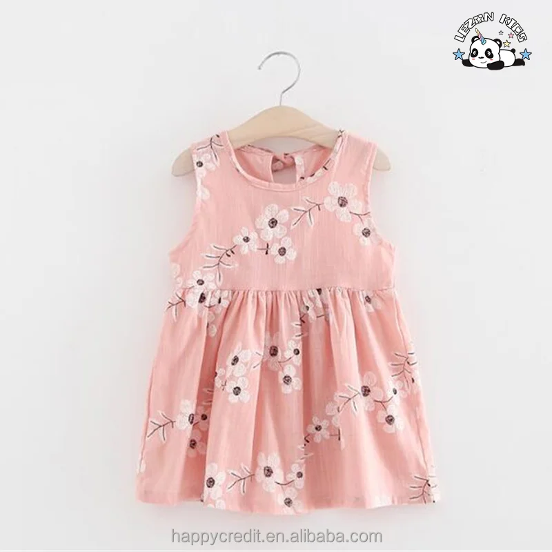 LEZONKIDS - Floral Baby Summer Dresses Girls Boutique Soft Dresses Little Girls Cheap and Cute Dresses